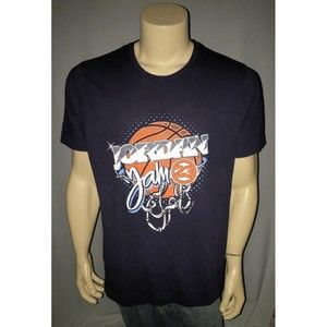 Michael Jordan Y2K T Shirt Jordan Jam Basketball Mens #23 Navy Blue 100% Cotton